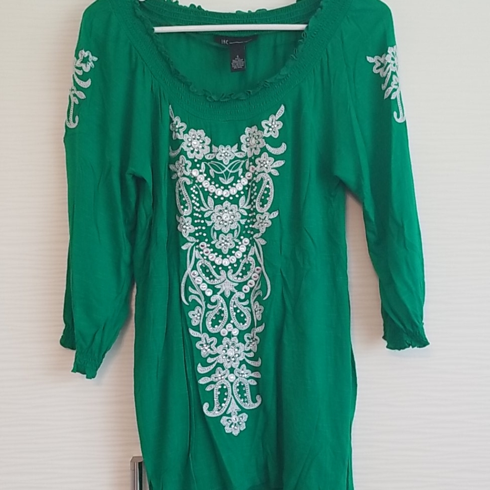 INC three quarter sleeve top